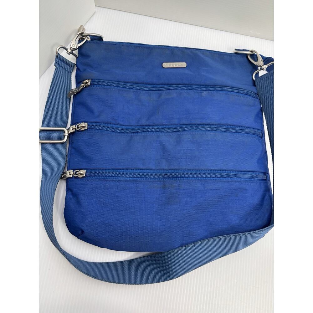 baggallini 11 X 11 Zipper Bag Blue Color Adjustable Crossbody Travel Organizer